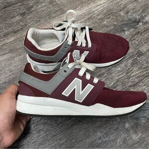 New Balance Women's Burgundy and White Trainers